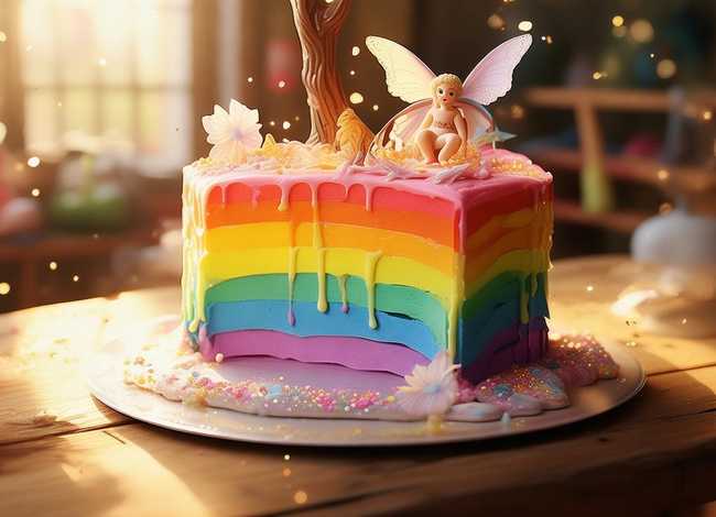 彩虹蛋糕故事情景画、彩虹蛋糕故事情景画怎么画