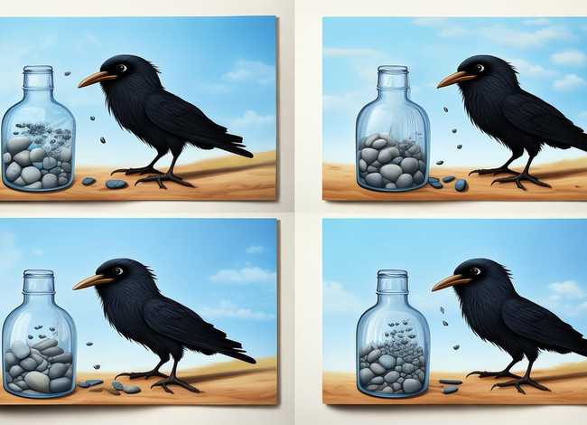 乌鸦喝水的故事绘画本4页 乌鸦喝水的故事绘画本4页怎么画