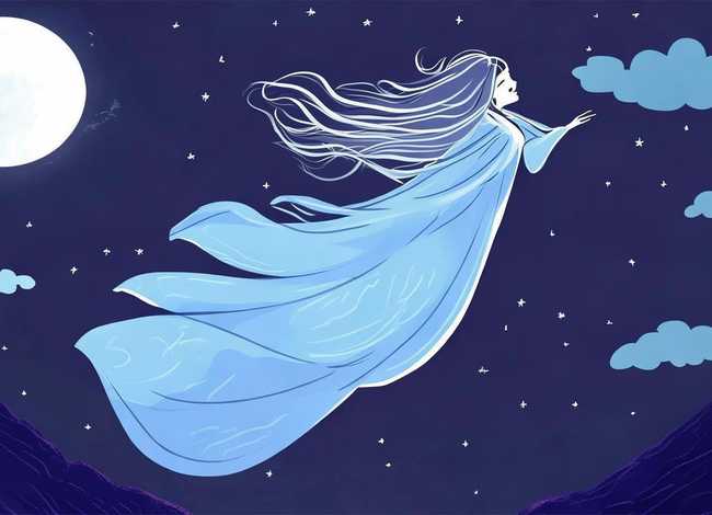 嫦娥奔月简笔画儿童画简单、嫦娥奔月简笔画 简单 儿童画