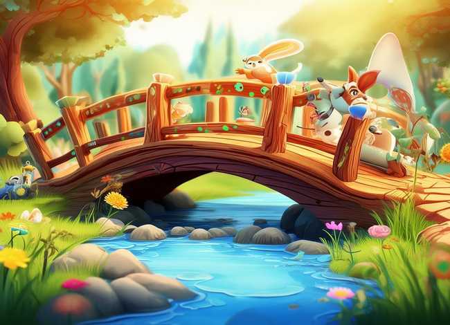 儿童插画小桥、儿童插画小桥图片