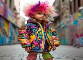 时尚小朋友；时尚小朋友的照片