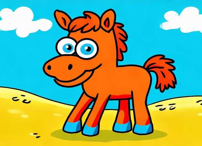 马怎么画最简单儿童画（马怎么画最简单儿童画图片）