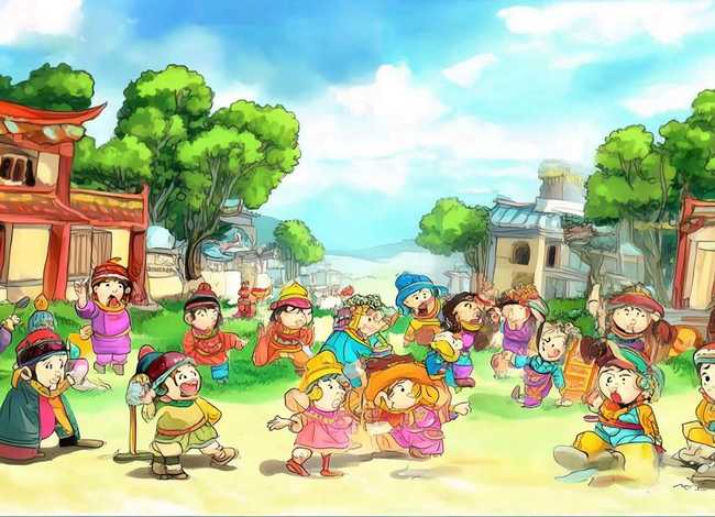 儿童传统文化故事画创作，传统文化儿童绘画作品 简单好看