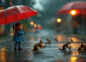 雨伞编故事；用雨伞和雨衣编故事400字