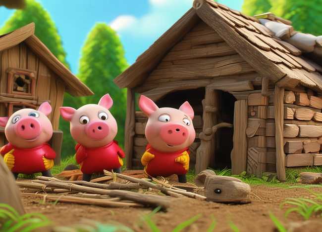 英语小故事三只小猪简单的；英语小故事简单的50字三只小猪