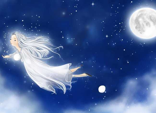 儿童画嫦娥奔月图 - 儿童画嫦娥奔月图片