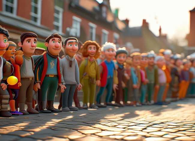 排排队故事配图 排队故事图片