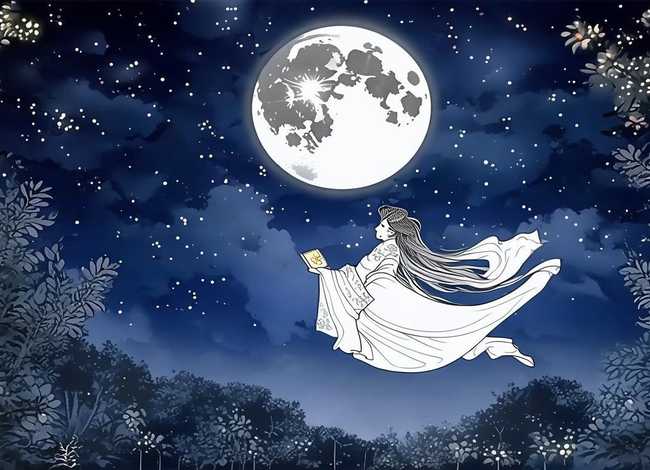 神话故事嫦娥奔月怎么画简单漂亮、神话故事嫦娥奔月怎么画简单漂亮图片