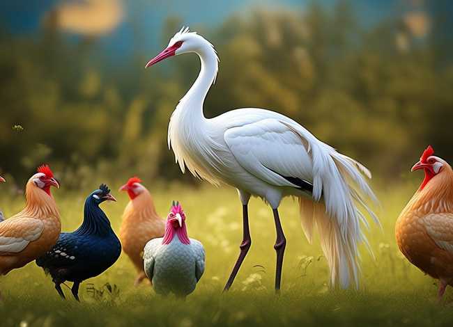 儿童成语故事动画片鹤立鸡群、成语故事鹤立鸡群图片