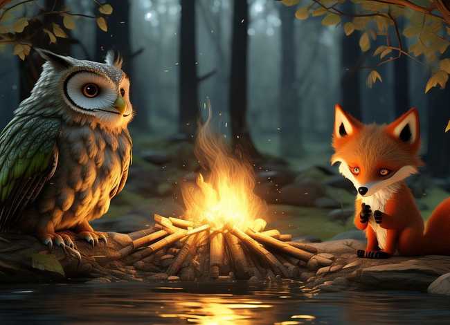 动物故事画、动物故事画画