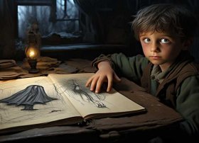 男孩画中有陌生人的故事、男孩画中有陌生人的故事电影