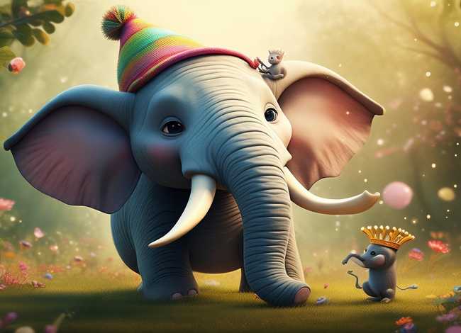 大象和老鼠的故事儿童版、大象和老鼠的创意故事