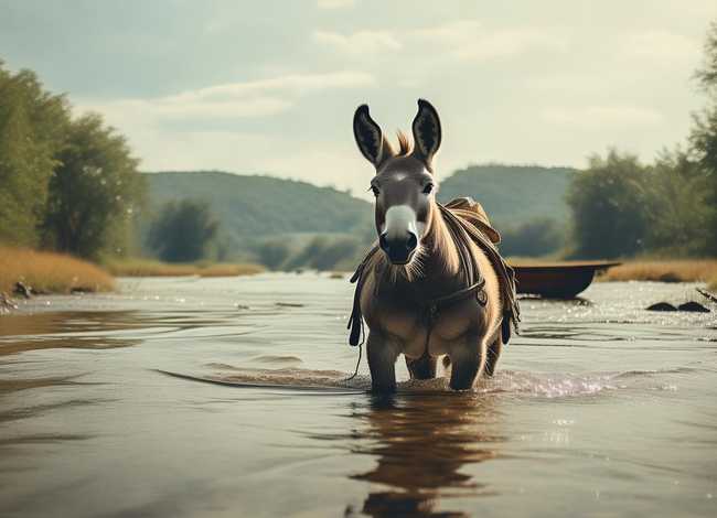 驴子过河的故事的原文；驴子过河的故事的原文图片