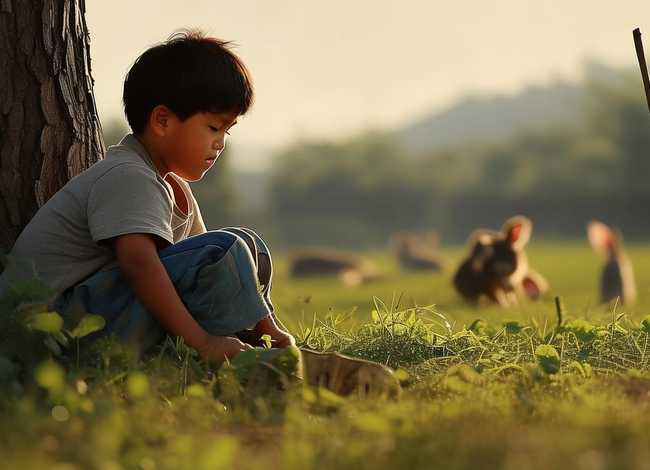 守株待兔小孩的故事；守株待兔小孩的故事50字