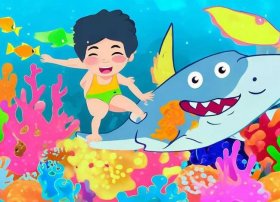 儿童0-3岁早教故事鲨鱼，幼儿故事鲨鱼笑笑
