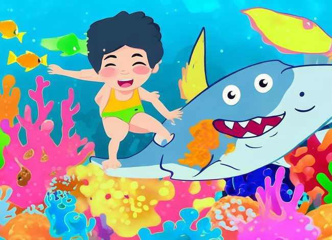 儿童0-3岁早教故事鲨鱼，幼儿故事鲨鱼笑笑