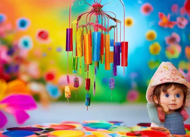 风铃儿童画作品 风铃儿童画作品图片