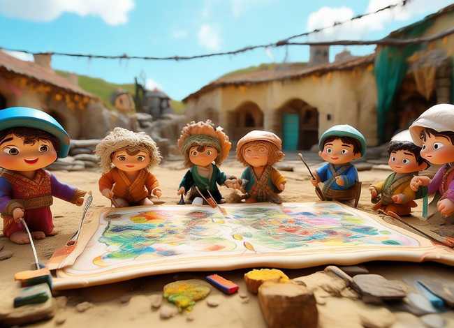 古代儿童卡通图片 古代儿童画画卡通图片