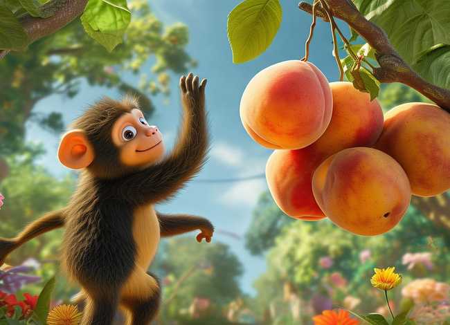 儿童故事小猴摘桃；幼儿故事小猴摘桃