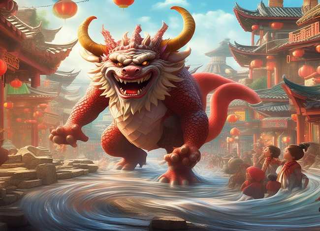 《年兽的故事》绘本ppt，《年兽的故事》绘本图片