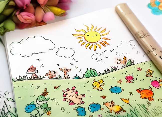 儿童故事简笔画简单又漂亮；故事简笔画简单又漂亮