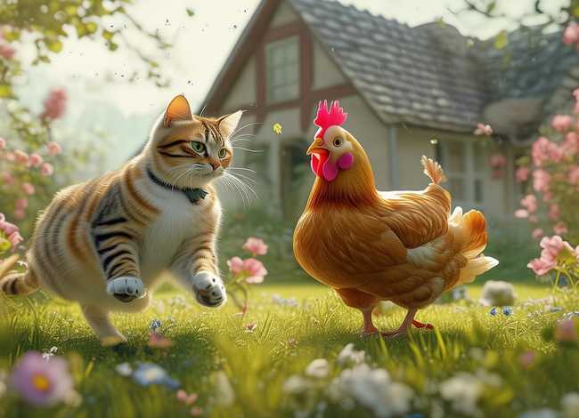 儿童故事猫和鸡的故事；猫和鸡的故事告诉我们什么道理