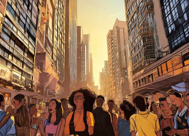 城市故事主题插画；城市故事主题插画作品