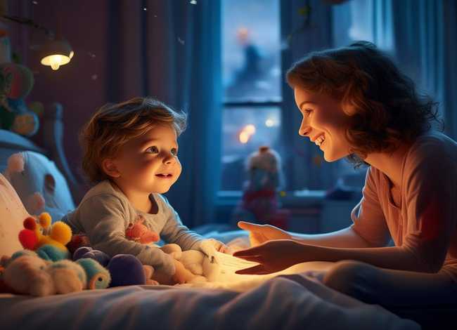 儿童睡前故事上台表演；儿童睡前讲故