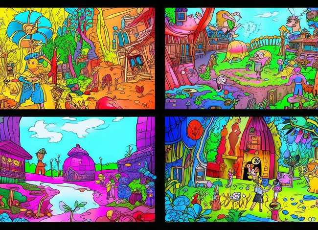 幼儿故事连环画作品4张，幼儿故事连环画作品4张怎么画