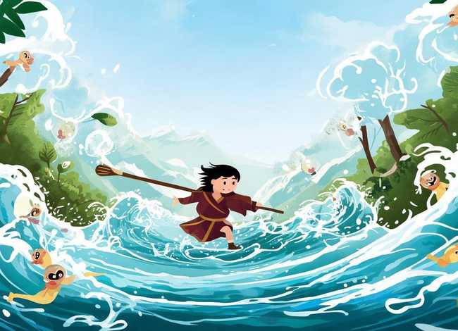大禹治水的故事儿童版神话故事，少儿神话故事大禹治水