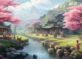 桃花源的故事绘本赏析ppt，桃花源的故事蔡皋绘本电子版