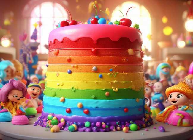 彩虹蛋糕故事绘本图片 - 彩虹蛋糕故事绘本图片高清