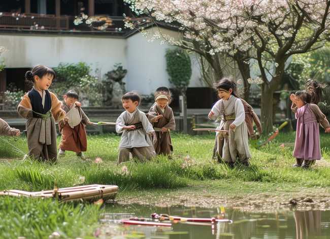 古代儿童玩耍图片 - 古代儿童玩耍图片高清