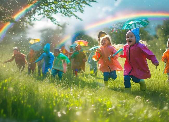 儿童故事雨后彩虹 - 雨后的彩虹编写故事