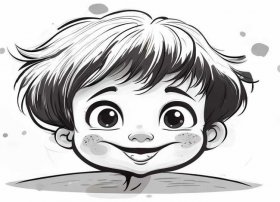 儿童黑白画 可爱；儿童黑白画 可爱图片