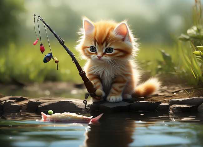 小猫钓鱼的故事视屏（小猫钓鱼的故事视屏完整版）