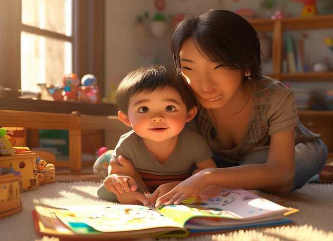 5岁的亮亮能讲很多儿童故事 - 亮亮3岁了,妈妈给亮亮讲故事