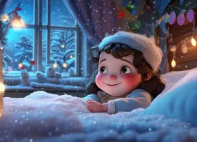 儿童追雪故事，雪儿童睡前故事
