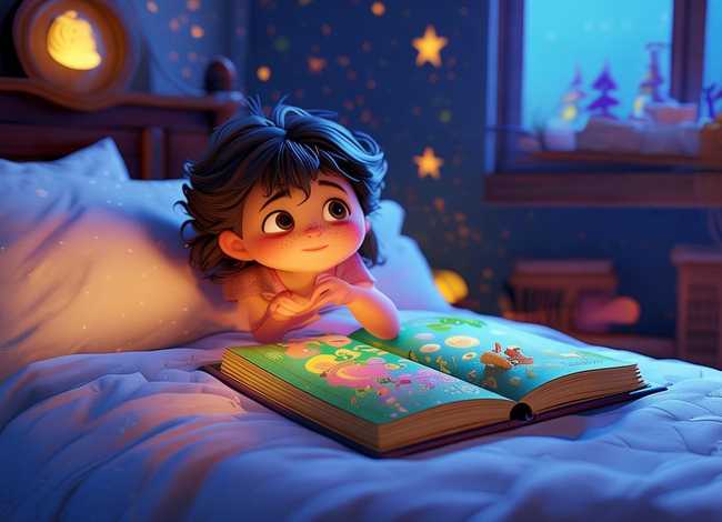 睡前绘画小故事、睡前绘画小故事图片