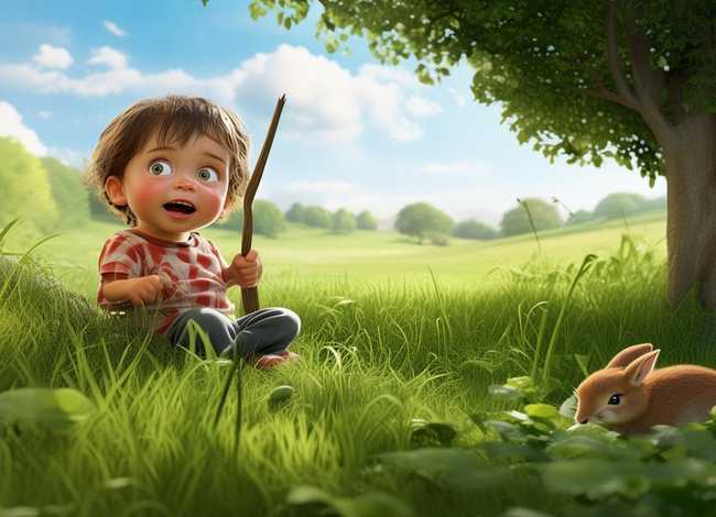 幼儿故事《守株待兔》 - 幼儿故事《守株待兔》图片