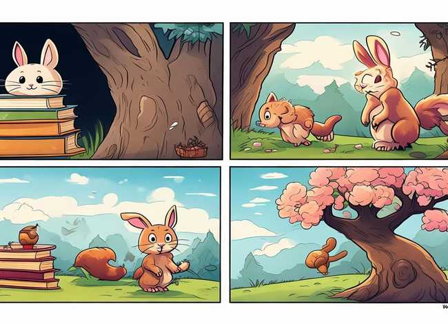四格连环画故事组图；四格连环画小故事图片