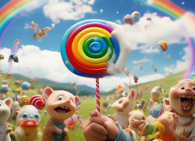 儿童故事彩虹棒棒糖 - 关于彩虹和棒棒糖的故事