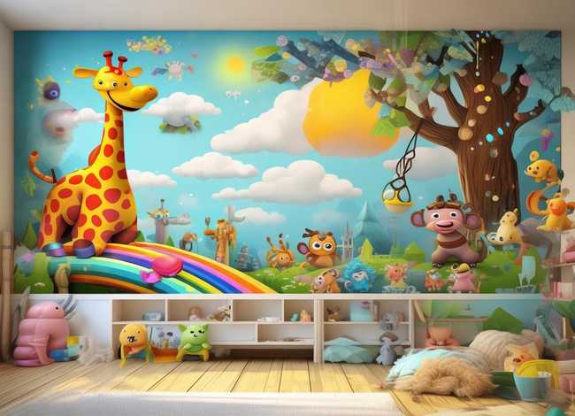 儿童房动物世界；动物世界 幼儿