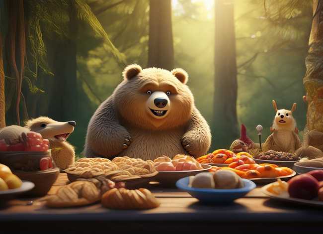 小熊请客简短故事，小熊请客简短故事内容