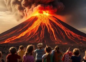 火山爆发视频儿童故事、火山爆发小视频