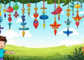 风铃儿童画图片 - 风铃儿童画图片大全