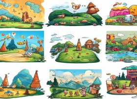 简单儿童绘本故事插画，幼儿绘本故事简笔画6张