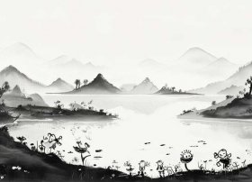 儿童故事书水墨画风；儿童水墨画书籍