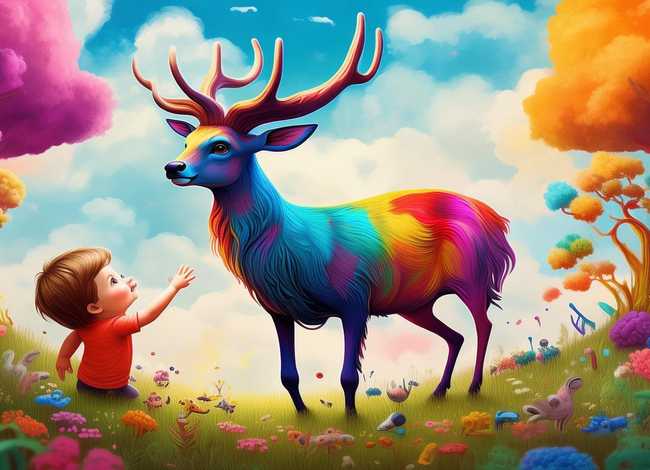 九色鹿儿童画、九色鹿儿童画作品点评
