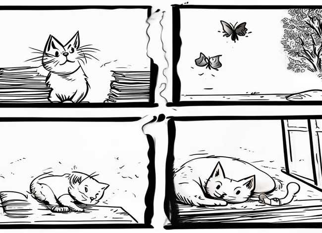 4格故事简笔画、4格故事简笔画图片